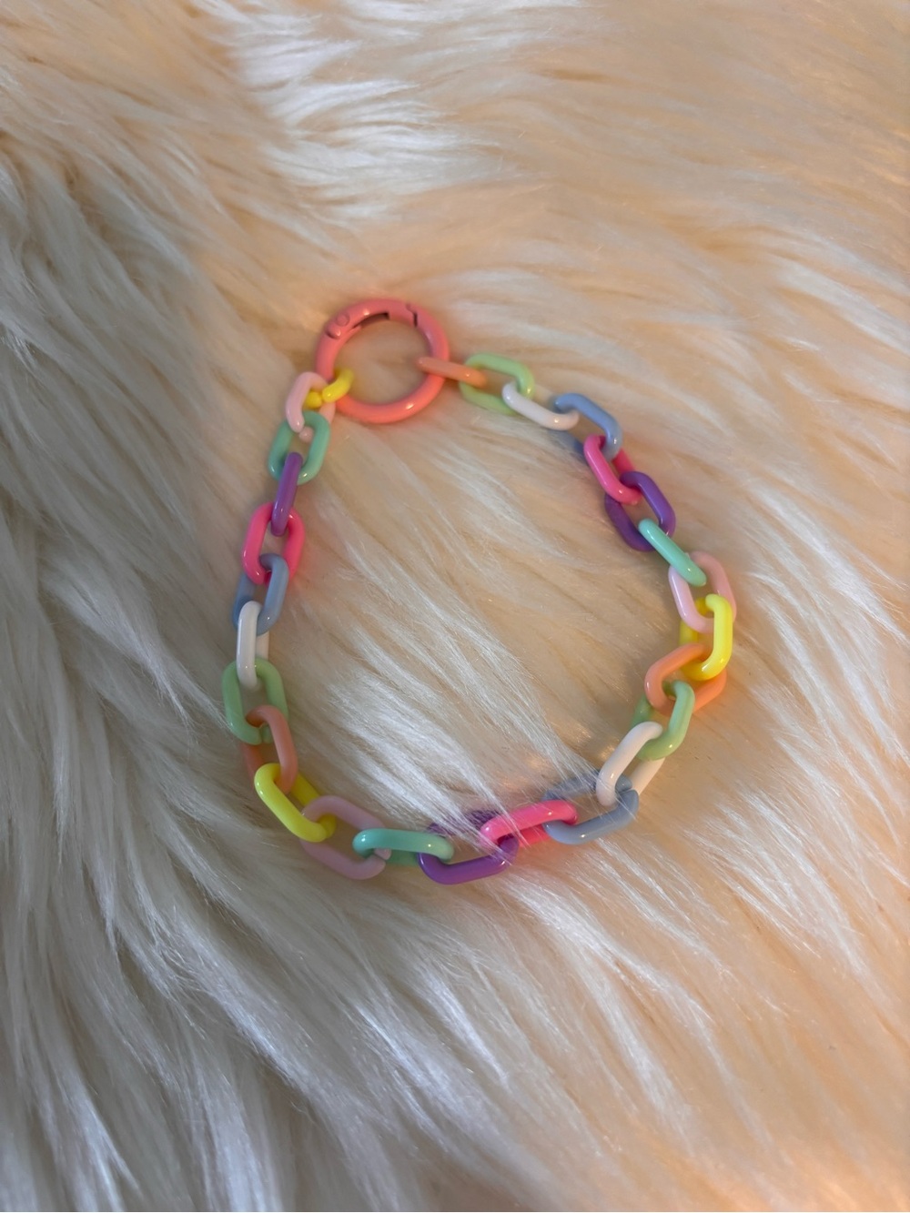 Multicolor Pastel Chain Keychain